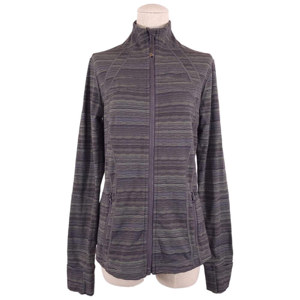 Lululemon Define Jacket Space Dye Twist Dark Slate Fatigue Green Sz 10